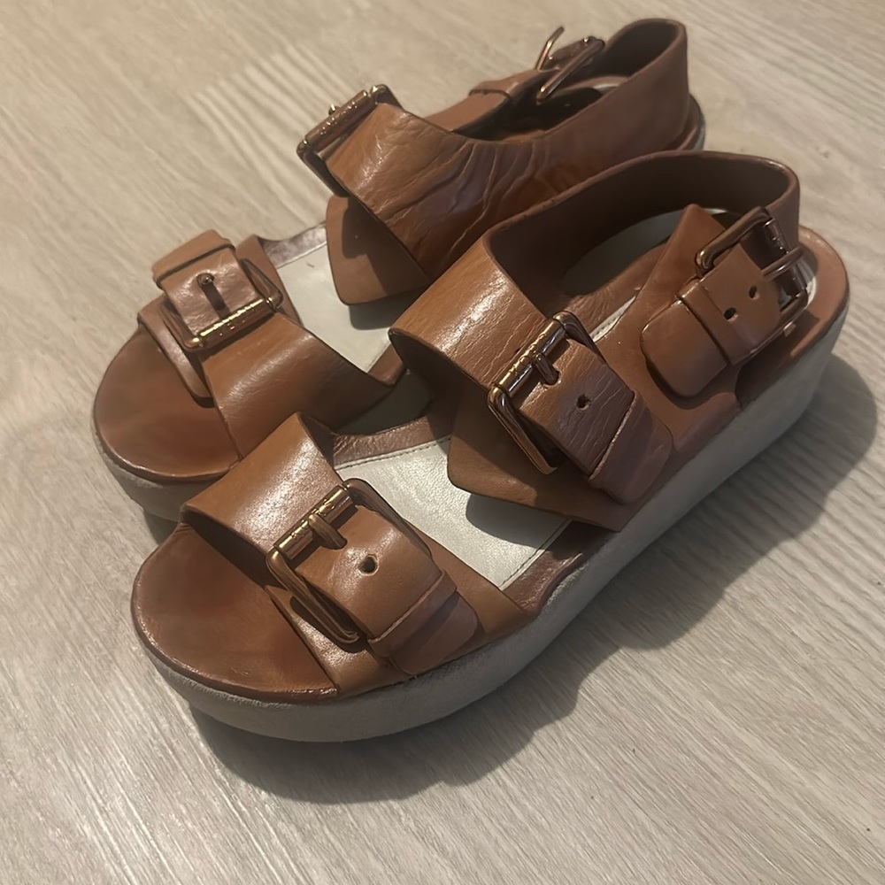 Micheal Kors Colby Leather Sandal